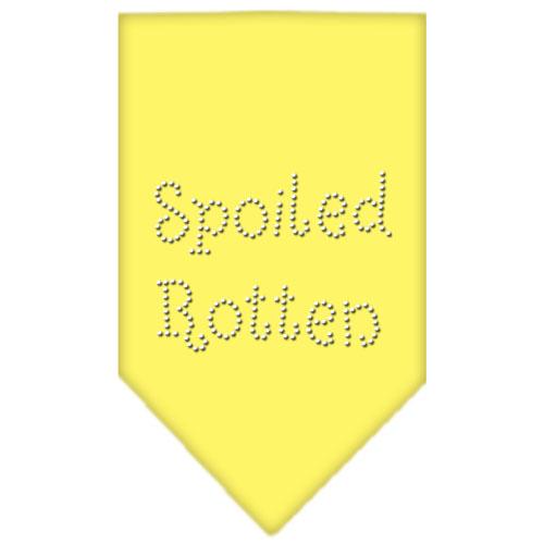 Spoiled Rotten Rhinestone Bandana Yellow Large